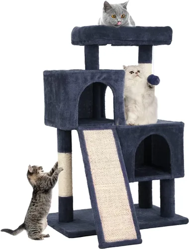 Miniatura 8 de Árbol para gatos de interior, torre para gatos de 36 pulgadas, condominio de varios niveles para gatos con sisal, tabla de rascar, bola colgante