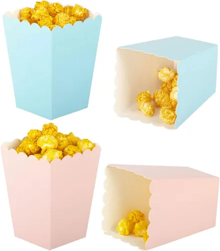 Miniatura 11 de We Moment Cajas de palomitas de maíz doradas para suministros de fiesta, paquete de 36 Marrón