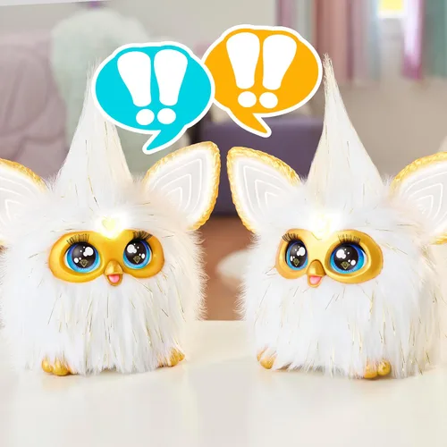 Miniatura 6 de Furby Gold Glam - Juguetes interactivos de peluche para niñas y niños de 6 años en adelante, animatrónico activado por voz, habla inglés y furbish
