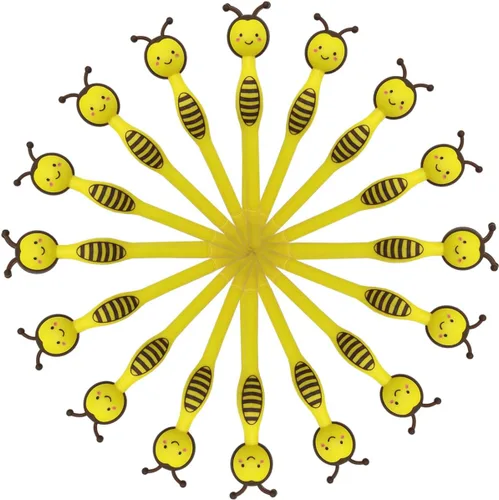 RONYOUNG 22 bolígrafos de gel de tinta de abeja de dibujos animados, bolígrafos de punta fina, rotuladores de firma, recuerdos de fiesta de abejas