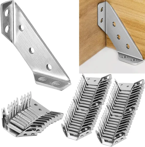 Miniatura 9 de 20 soportes en L de esquina de 1.5 x 1.5 x 1.5 pulgadas, soporte de esquina resistente para madera, soportes de ángulo recto, 1.575 in de ancho