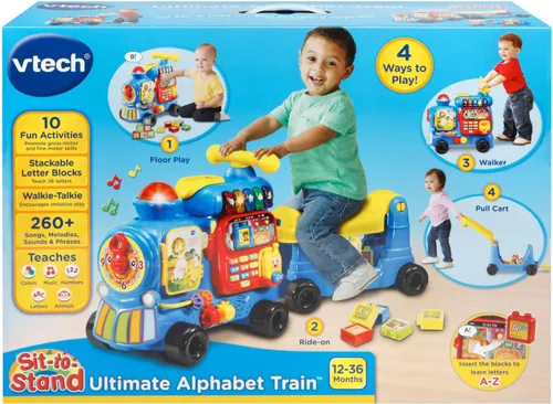 Miniatura 5 de VTech Sit-to-Stand Nuevo Tren del Alfabeto, Rojo
