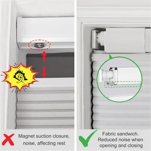 Miniatura 5 de BERISSA Top Down Bottom Up Persianas sin cordones y con celdas, sin herramientas y sin taladro, persianas para ventanas, persianas para ventanas