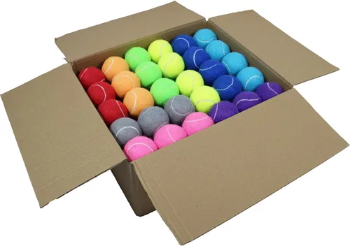 SHYUJAJIE Pelotas de tenis, paquete de 90 pelotas de tenis de entrenamiento a granel, pelotas de tenis de alta elasticidad para practicar para