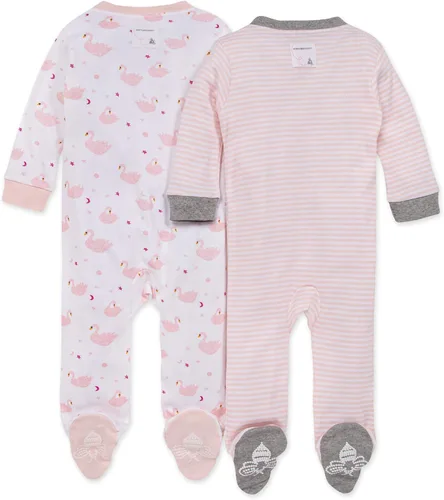 Miniatura 2 de Burt's Bees Baby - Pijama de una pieza (enterizo) de bebé de 100% algodón orgánico con cremallera frontal, para dormir