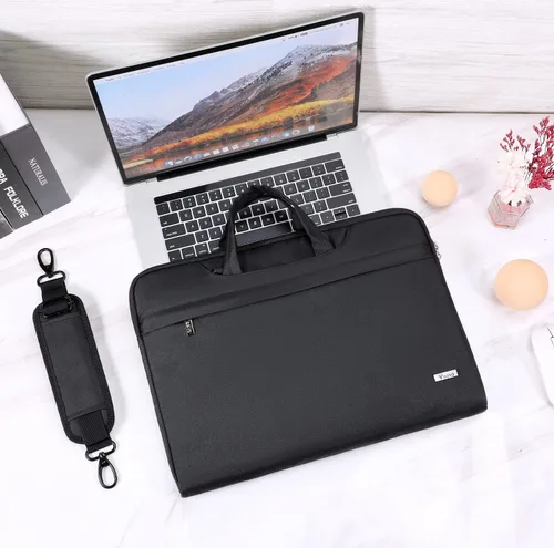 Miniatura 3 de Voova Funda para Portátil de 13, 14, 15, 16, 17 Pulgadas con Correa para el Hombro, Funda Impermeable para Portátil Maletín Delgado