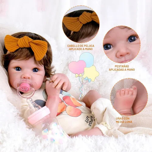 Miniatura 5 de Aori Muñecas realistas de bebé Reborn – Muñeca de bebé realista de 20 pulgadas, muñeca recién nacida de la vida real, viene con caja de regalo