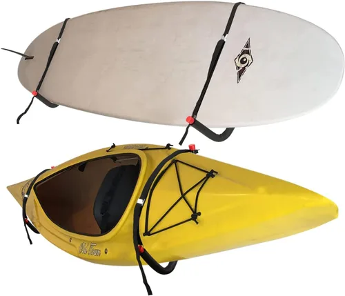 Miniatura 4 de Kayak Storage Racks, Wall Mount Garage Storage Hooks for Kayaks, SUP, Paddle Boards and Surfboards, Heavy Duty Hangers