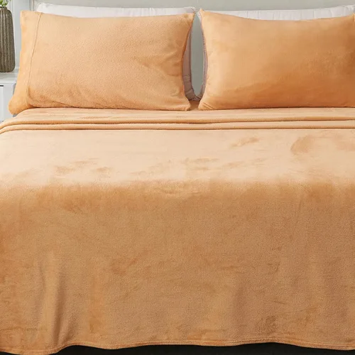 Miniatura 26 de Great Bay Home- Juego de sábanas de microvellón de terciopelo extrasuave de lujo, c/bolsillo profundo, no hacen bolitas, colecc. de sherpa de 05