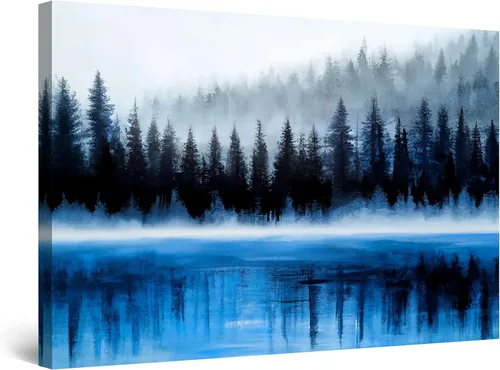 Miniatura 49 de Startonight Lienzo decorativo abstracto para pared, pintura del árbol de la vida amarillo, impresión grande estirada, moderna para dormitorio o sala