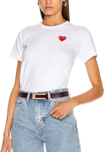 Miniatura 420 de Cinturón de cuero clásico con hebilla de metal para mujer con vestido de jeans