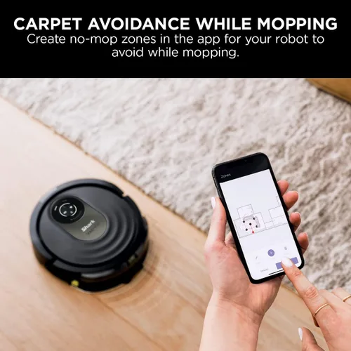 Miniatura 9 de Shark Robot aspirador y trapeador AI, con mapeo del hogar, perfecto para mascotas, Wifi, funciona con Alexa, negro/dorado (AV2001WD)