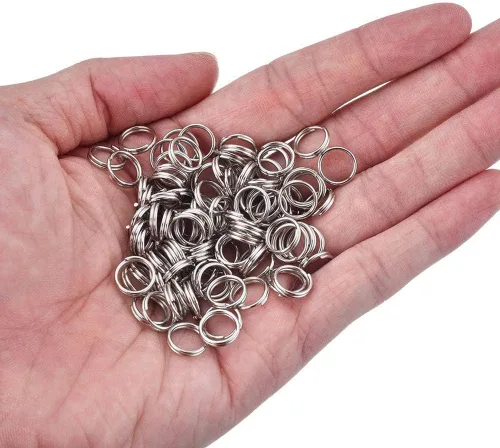 Miniatura 4 de 400 anillos de salto divididos de 0.472 pulgadas, anillos de metal, conectores de alambre, pequeño llavero para hacer joyas, manualidades, oro