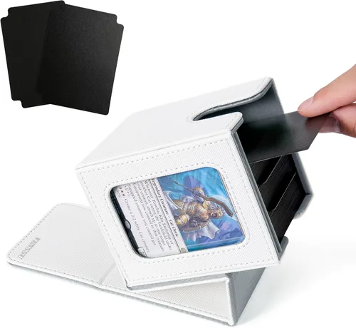 Miniatura 28 de Venssu MTG Caja de Mazos para Exhibición Commander, Caja de Mazos de Cartas que Cabe 100 Cartas con Doble Funda, Caja de Almacenamiento de Cartas