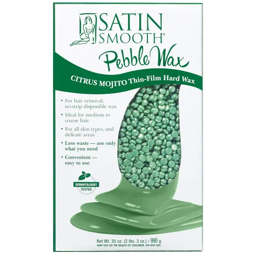 Miniatura 8 de Satin Smooth Cera de guijarros de cereza silvestre Cera dura con vitamina E Ideal para todo tipo de piel y áreas delicadas, 35 onzas Wild Cherry