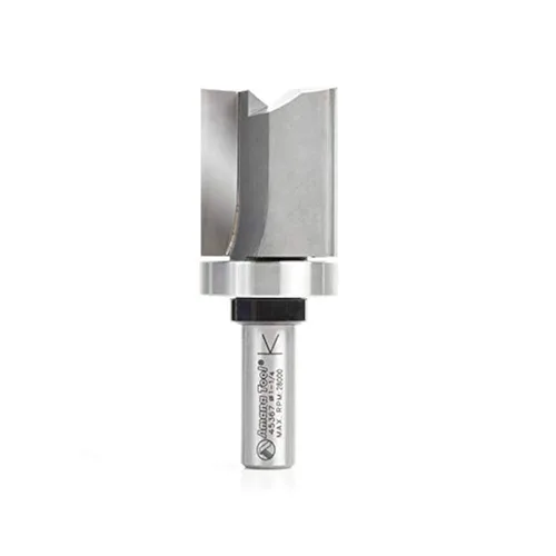 Miniatura 19 de Amana Tool 45460-3US Broca de enrutador con punta de carburo, plantilla de inmersión de recorte uniforme, ángulo de corte superior, 1/2 pulg.