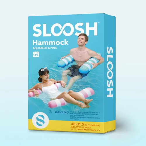 Miniatura 8 de SLOOSH 2 Packs Hammock Pool Floats Adults, 4-in-1 Multi-Purpose Inflatable Pool Floats PVC Water Hammock Lounge Floaties