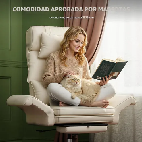 Miniatura 7 de FLEXISPOT Silla de oficina grande y alta con asiento convertible de hasta 44 pulgadas, de gran tamaño para adultos y mascotas, silla de computadora