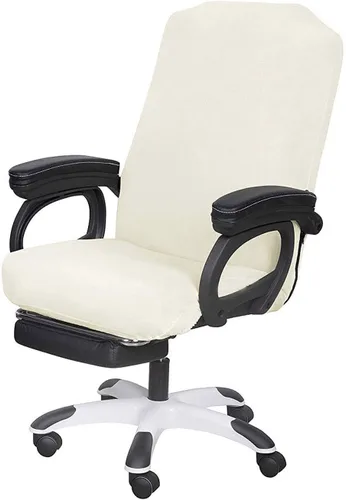 Miniatura 10 de SARAFLORA Paquete de 2 fundas para sillas de oficina, fundas elásticas para sillas de escritorio, fundas extraíbles para silla de oficina con Negro