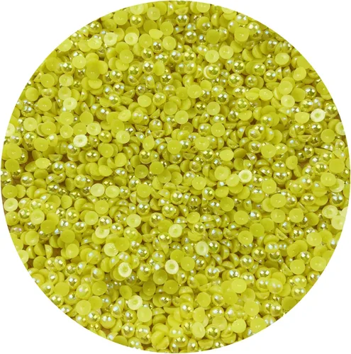 Miniatura 36 de 1000 piezas de cuentas de perla media de 5 mm cuentas de perla plana cuentas de perla redondas planas de plástico para manualidades, embellecimiento
