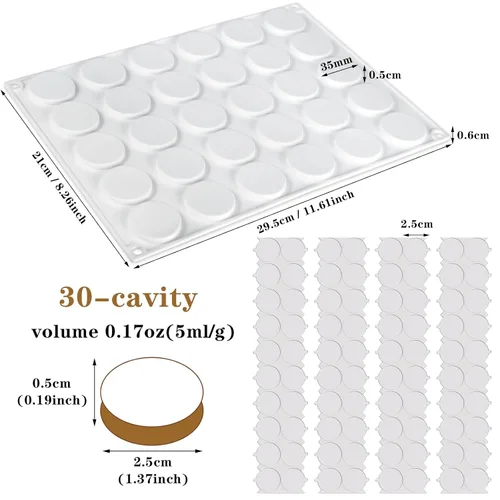 Miniatura 2 de Kit de sellado de cera para sello de cera, molde de sello de cera de 30 cavidades y 360 calcomanías adhesivas de doble cara para manualidades Kit