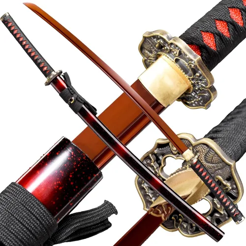 Miniatura 9 de Samurai Katana Espada hecha a mano de acero de alto carbono 1095 Japonesa Real Katana Espada de Espiga Completa Afilada