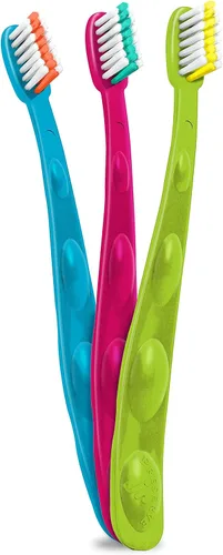 Miniatura 3 de Preserve Cepillos de dientes para niños, fabricados en los Estados Unidos de plástico reciclado, cerdas suaves, los colores varían, 1 unidad