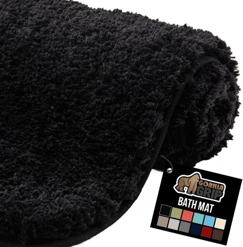 GORILLA GRIP Alfombras de baño, ultra suaves, absorbentes, de felpa gruesa, lavables a máquina, microfibra de secado rápido, tapetes para ducha,