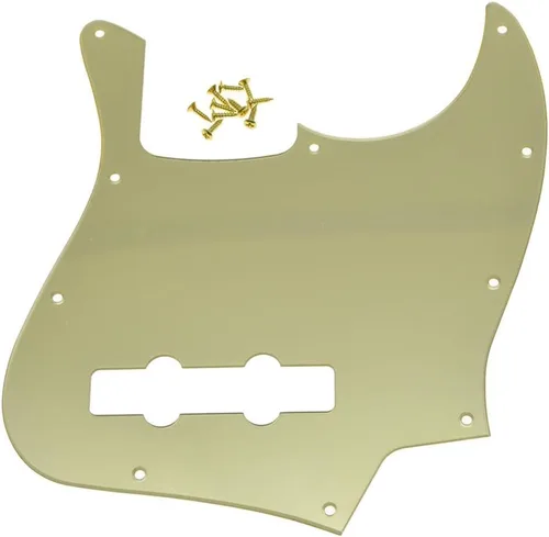 Miniatura 14 de KAISH 4 String J Bass Style Pickguard Bass Pick Guard Scratch Plate para USA/México Jazz J Bass Negro/Blanco Grid
