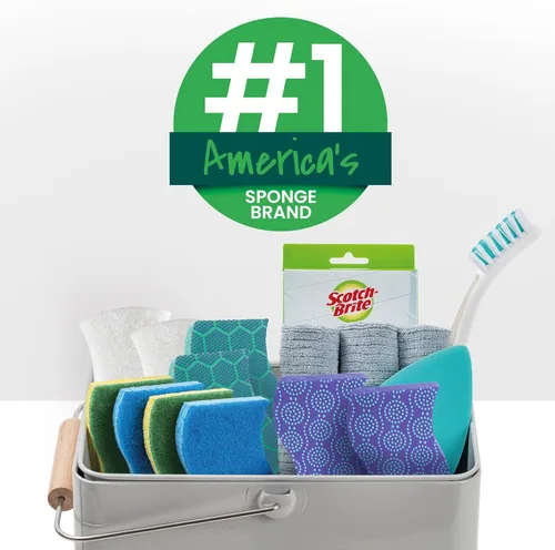 Miniatura 12 de Scotch-Brite Greener Clean - Esponja antiarañazos para limpieza, esponja para lavar platos, limpieza de cocina, rendimiento superior y fabricada