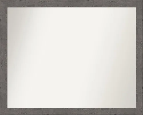 Miniatura 132 de Amanti Art Espejo de baño gris para sobre el fregadero, 31 x 48 pulgadas, espejo de tocador rectangular estrecho de color gris, marco de madera