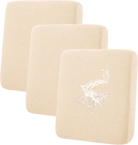 Miniatura 75 de hyha Fundas impermeables para cojines de sofá para mascotas, funda antideslizante para asiento de sofá para perros lavable, tela de jacquard Gris