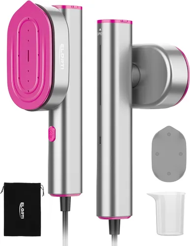 Vaporizador de viaje para ropa, vaporizador de mano 2 en 1 y plancha de vapor, calentamiento rápido de 10 segundos 1200 W, cabezal giratorio de 90°