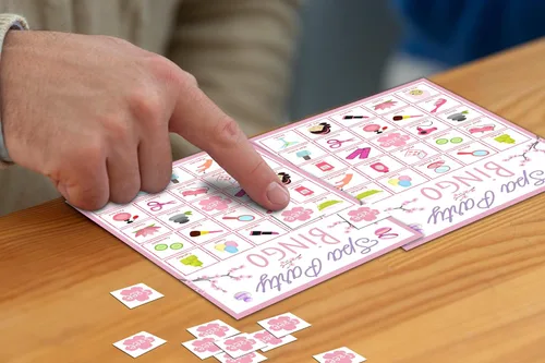 Miniatura 3 de Disfuco Juego de bingo de spa para niñas, juegos de fiesta, tarjetas de bingo para adultos y niños, juegos de fiesta de pijamas, bingo