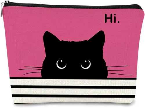 Miniatura 18 de Regalos de Gatos - Pequeña bolsa de maquillaje, bolsa de cosméticos para amantes de los gatos, bolsa de maquillaje para adolescentes y mujeres, cat 1