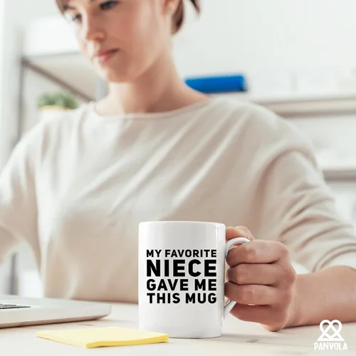 Miniatura 4 de Panvola Mi sobrina favorita me regaló esta taza Divertida Regalos Para Tías Y Tíos Celebración De Cumpleaños La Mejor Tía Apreciación Taza De Café