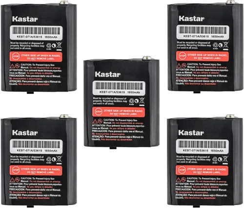 Kastar Paquete de 5 baterías de repuesto para radios Em1000 Talkabout y Motorola M53615 KEBT-071-A KEBT-071-B KEBT-071-C KEBT-071-D T4800 T4900