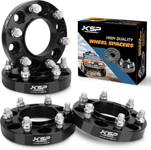 Miniatura 15 de KSP PERFORMANCE 25mm (1") Espaciadores de rueda Tacoma 6x5.5, separadores hubcentric 6x139.7 a 6x139.7 compatibles con Toyota 4Runner FJ Cruiser Azul