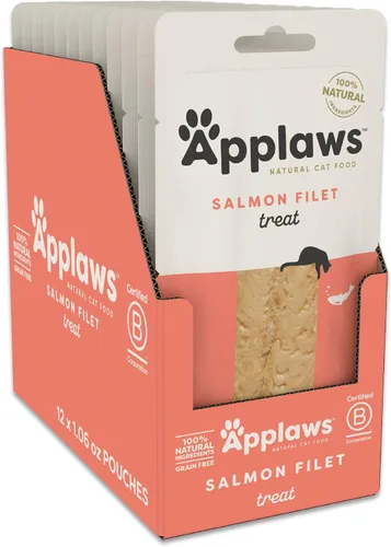 Miniatura 9 de Applaws Golosinas naturales para gatos, sin granos, un solo ingrediente, filete de proteína entera, aperitivos saludables sin aditivos artificiales