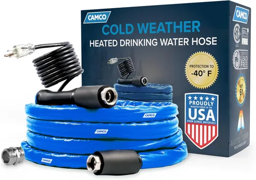 Miniatura 12 de Camco Manguera de agua calentada de 50 pies para RV — Previene la congelación hasta -20° — Certificada para agua potable y sin plomo — Ideal