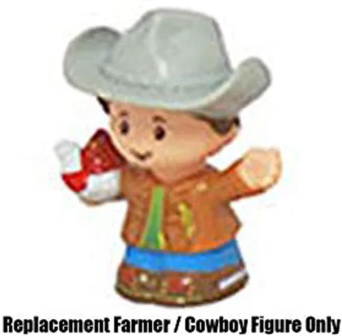 Miniatura 5 de Pieza de repuesto para Fisher-Price Little People Caring for Animals Farm - DWC31 y CHJ51 ~ Figura de repuesto de granjero y vaquero
