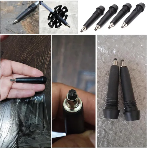 Miniatura 4 de Paquete de 5 puntas de carburo de repuesto universales de acero de tungsteno para senderismo al aire libre, bastón de escalada, bastón para caminar