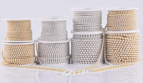 Miniatura 6 de KAOYOO - Cadena de diamantes de imitación de 9 metros (10 yardas) con cristal de 4 mm para costura, manualidades y decoración de bricolaje