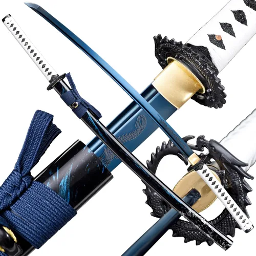 Miniatura 8 de Samurai Katana Espada hecha a mano de acero de alto carbono 1095 Japonesa Real Katana Espada de Espiga Completa Afilada