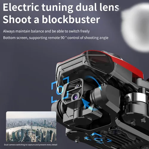 Miniatura 3 de GoolRC Mini dron de control remoto, mini dron plegable con cámara dual 4K, cuadricóptero sin cabeza, motor sin escobillas, evitación de obstáculos