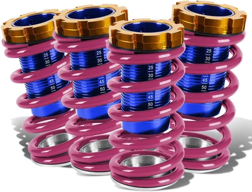 DNA MOTORING Juego de 4 resortes de suspensión compatibles con 88-00 Civic / 93-97 Civic Del Sol / 88-91 CRX / 90-01 Integra, morado,