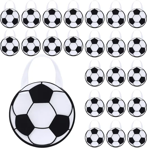 Miniatura 12 de Shihanee 50 piezas de bolsas de baloncesto para fiesta, bolsas de regalo temáticas de pelota, bolsas de golosinas y dulces, bolsos de mano