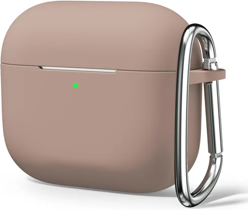 Miniatura 32 de Oakxco Funda de silicona para Airpods 3, bonita funda rígida femenina para Airpods de 3ª generación con llavero, gel de goma colorido suave de TPU