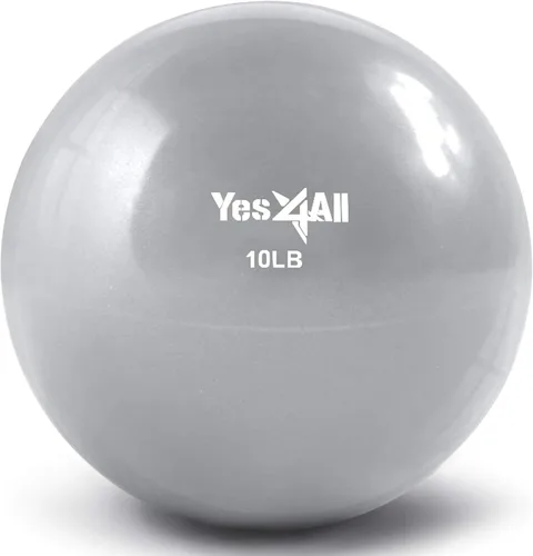 Miniatura 18 de Yes4All - Bolas de tonificación con peso para ejercicio, bolas medicinales suaves para ejercicio, pilates, yoga, equilibrio, flexibilidad, 2-10 C.