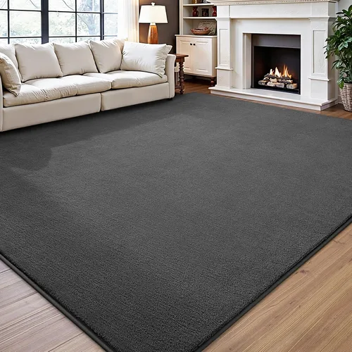 Miniatura 26 de Vasofe Alfombra de pasillo negra de 2 x 4 pulgadas, alfombra antideslizante de espuma viscoelástica gruesa para interiores, para guardería